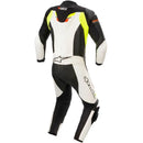 Macacão Alpinestars GP Force Chaser 1 Peça - Preto/Branco/Vermelho/Amarelo Fluorescente