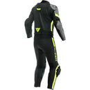 Macacão Dainese Avro 4 Div 2 Peças - Preto/Cinza/Amarelo Fluor