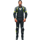 Macacão Dainese Avro 4 Div 2 Peças - Preto/Cinza/Amarelo Fluor