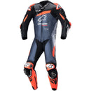 Macacão Alpinestars GP Plus V4 1 Peça - Preto/Azul/Vermelho Fluor