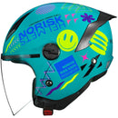 Capacete Norisk Neo Buddy Aberto Azul/Amarelo
