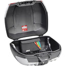 Bau / Bauleto Givi V58N Maxia 5 Lente Vermelha 58 Litros - Prata/Preto