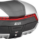 Bau / Bauleto Givi V58N Maxia 5 Lente Vermelha 58 Litros - Prata/Preto