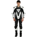 Macacão Dainese Pro Laguna Seca 5 Perfurado 1 Peça - Preto/Branco