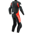 Macacão Dainese Tosa Perfurado 1 Peça - Preto/Branco/Vermelho Fluorescente
