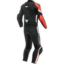 Macacão Dainese Avro 4 Div 2 Peças - Preto/Branco/Vermelho Fluor
