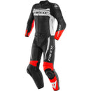 Macacão Dainese Div Mistel 2 Peças - Preto/Branco/Vermelho Fosco