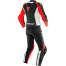 Macacão Dainese Div Mistel 2 Peças - Preto/Branco/Vermelho Fosco