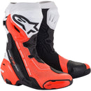 Bota Alpinestars Supertech R Vented Preto/Branco/Vermelho Fluor