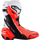Bota Alpinestars Supertech R Vented Preto/Branco/Vermelho Fluor