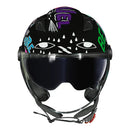 Capacete Norisk Orion Sv Free Preto Roxo Com Oculos Interno