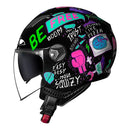 Capacete Norisk Orion Sv Free Preto Roxo Com Oculos Interno