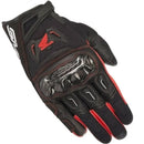 Luva Alpinestars SMX-2 Air Carbon V2 Honda Preta/Vermelha
