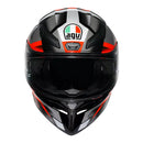 Capacete AGV K1S Fastlap Preto Cinza e Vermelho Capacete AGV K1S