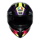 Capacete AGV K1S Fastlap Preto Roxo e Rosa - Preto+Roxo