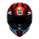 Capacete Agv K1s Fastlap Preto Vermelho Azul