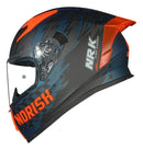 Capacete Norisk Flow Daytona Mat Azul e Laranja