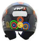 Capacete Fw3 Para Moto X Open Caracol Turbo Cor Preto
