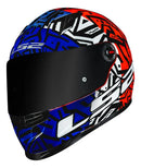 Capacete FF358 LS2 Classic Memphis Laranja e Azul