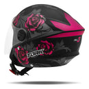 Capacete Aberto Pro Tork New Three Flowers Matte Feminino