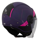 Capacete Mt Viale Sv S Unit D8 Roxo, Preto E Rosa Fosco