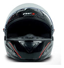 Capacete Fechado Gt 2 Fw3 Casco Pintado Viseira Cristal Cor Preto/Vermelho Brilhante