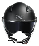 Capacete Norisk Orion Sv Preto Fosco Aberto Com Óculos Solar