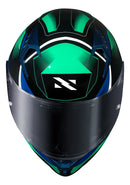 Capacete Norisk Flow Pulse Verde e Azul