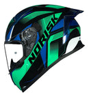 Capacete Norisk Flow Pulse Verde e Azul