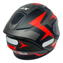 Capacete EBF X Troy FF526 Crush Preto Fosco e Vermelho