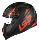 Capacete LS2 FF358 Tank Camuflado / Preto e laranja
