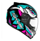 Capacete EBF New Spark Dragon Preto e Rosa
