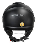 Capacete Norisk Orion Sv Preto Fosco Aberto Com Óculos Solar
