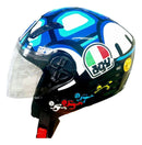 Capacete Fw3 Personalizado Tartaruga Adesivado Modelos Moto
