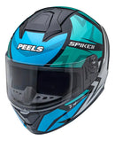 Capacete Peels Spike II 1st Preto e Verde Água