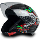Capacete Fw3 Para Moto X Open Caracol Turbo Cor Preto