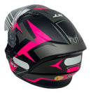 Capacete Moto Feminino Xtroy Esportivo Com Narigueira Crush Preto/rosa