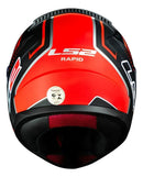 Capacete LS2 FF353 Rapid Doom Matte Preto e Vermelho