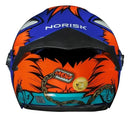 Capacete Norisk Neo Hyena Azul Laranja Brilhante