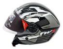 Capacete para moto FW3 X Open UP Fox Integral X OPEN grafite brilhante tamanho