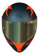 Capacete Norisk Flow Daytona Mat Azul e Laranja