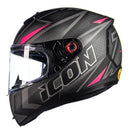 Capacete Peels Icon Fast Preto Fosco e Rosa