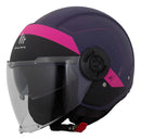Capacete Mt Viale Sv S Unit D8 Roxo, Preto E Rosa Fosco