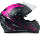 Capacete Fechado Fw3 Com Narigueira Gt Gt2 Gt5 Cor Preto Rosa