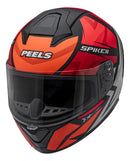 Capacete Peels Spike II 1st Preto e Vermelho