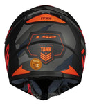 Capacete LS2 FF358 Tank Camuflado / Preto e laranja