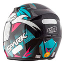Capacete EBF New Spark Dragon Preto e Rosa