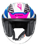 Capacete Ls2 Airflow Ii Draze Branco Cor Rosa Tamanho