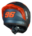 Capacete Norisk Flow Daytona Mat Azul e Laranja