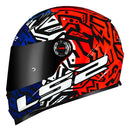 Capacete FF358 LS2 Classic Memphis Laranja e Azul